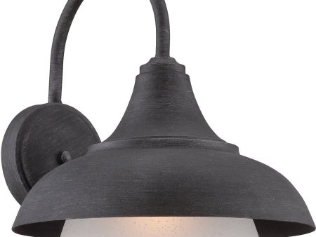 9 H Palmer 1-Light Outdoor Wall Lantern Weathered Pewter Sale