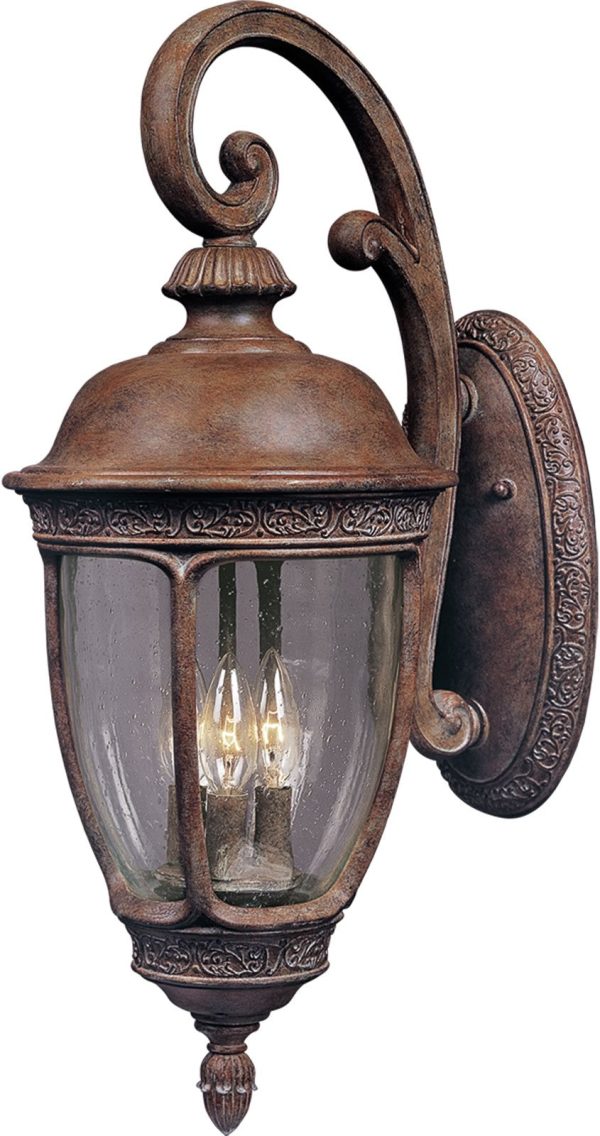 33 H Knob Hill 3-Light Outdoor Wall Mount Sienna Online now