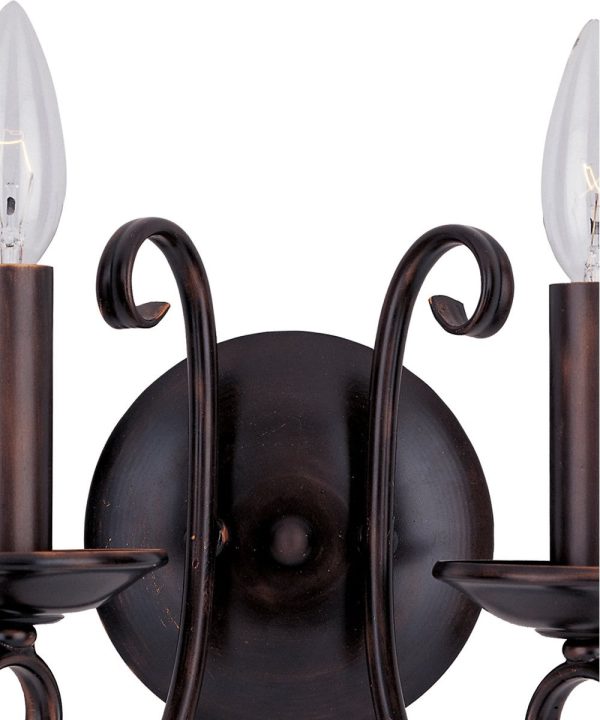 10 W Loft 2-Light Wall Sconce Oil Rubbed Bronze Hot on Sale