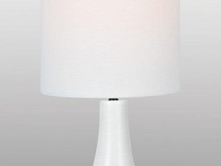 31 H Quatro 1-light Table Lamp Brushed White Online Hot Sale