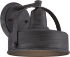 8 H Portland-DS 1-Light Outdoor Wall Lantern Weathered Pewter Supply