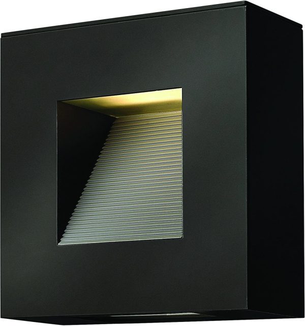 9 H Luna 2-Light LED Outdoor Wall Light Satin Black Online now