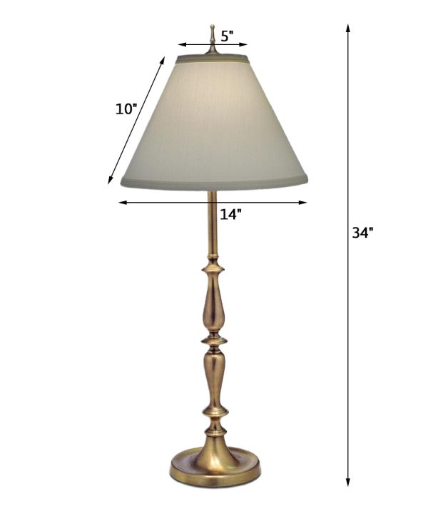 34 H 1-Light Buffet Lamp Antique Brass Online