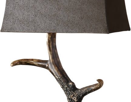 40 H Stag Horn 2-Way Table Lamp Burnished Bone Ivory Sale