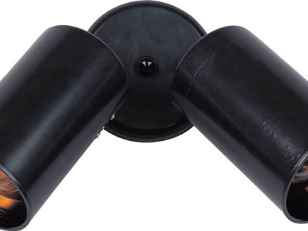 10 H Spots 2-Light Outdoor Wall Mount Black Online