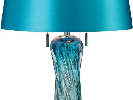 24 H Vergato 2-Light LED Table Lamp Blue Hot on Sale