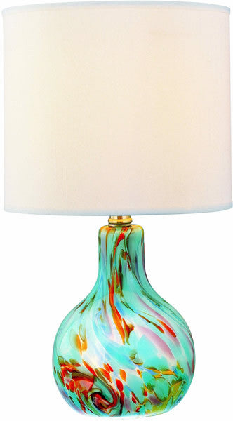 15 H Pepita Table Lamp Aqua Glass Body Discount