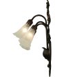 11 W White Pond Lily 3-Light Wall Sconce Mahogany Bronze Cheap