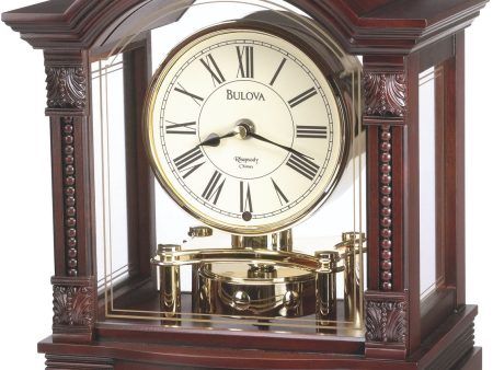 11 H Bardwell Chiming Mantel Clock Antique Walnut Hot on Sale