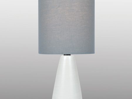 17 H Quatro 1-light Mini Table Lamp Brushed White For Cheap