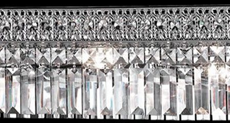 36 W 5-Light Crystal Wall Sconce Polished Chrome For Sale