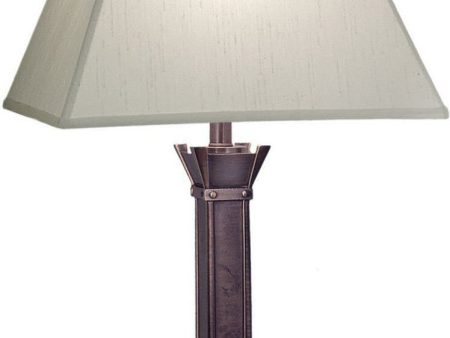 31 H 3-Way Table Lamp Antique Copper For Sale