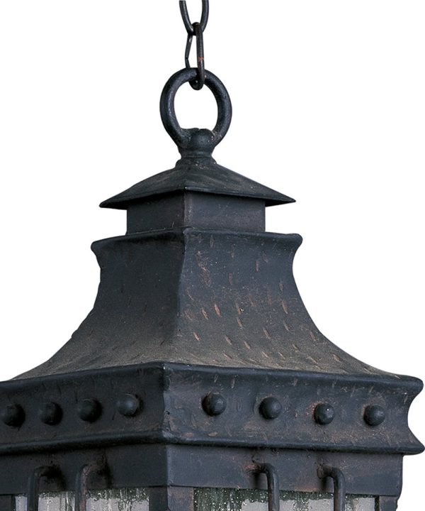 9 W Nantucket 3-Light Outdoor Hanging Lantern Country Forge Online Hot Sale