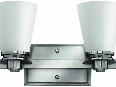 15 W Avon 2-Light Bath Vanity Brushed Nickel For Discount