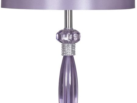 24 H Nyssa 1-Light Table Lamp Purple For Sale