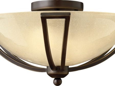 17 W Bolla 2-Light LED Bath Semi-Flush Olde Bronze Discount