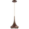 10 W 1-Light  Hammered Copper Pendant Online now