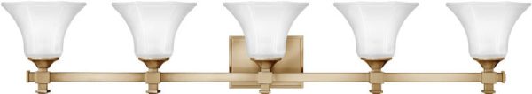 44 W Abbie 5-Light Bath Vanity Brushed Caramel Online Sale