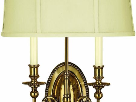 15 W Cambridge 2-Light ADA Wall Sconce Burnished Brass Online Sale