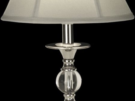 19 H 1-Light Glass Table Lamp Polished Chrome Cheap