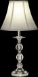 19 H 1-Light Glass Table Lamp Polished Chrome Cheap