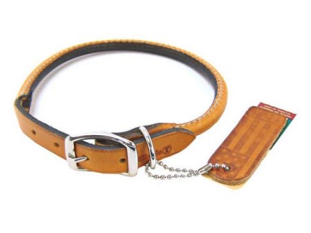 Round Collar - Tan 16  Neck by Circle T Leather For Sale