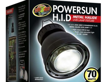 Zoo Med PowerSun H.I.D. Metal Halide UVB Lamp Fixture Black, 1 Each 7.5 in by Zoo Med Supply