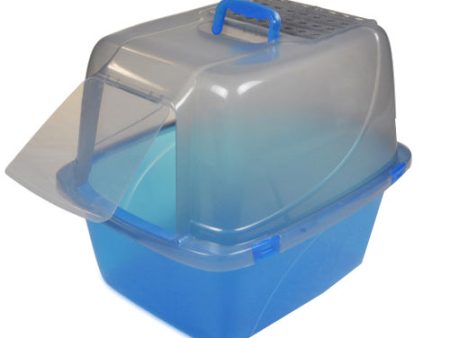 Van Ness Plastics Translucent Enclosed Cat Litter Box Blue, 1 Each Extra-Giant by San Francisco Bay Brand Hot on Sale