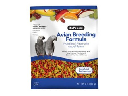 ZuPreem AvianBreeder FruitBlend Flavor Pelleted Bird Food for Parrots and Conures 1 Each 2 lb by ZuPreem Sale