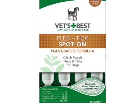 Vet s Best Flea and Tick Spot-On 1 Each 1.6 ml, 4 Count by Vet s Best Supply