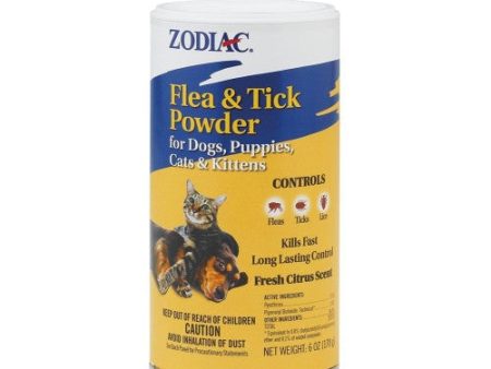 Zodiac Flea and Tick  Powder for Dogs and Cats 1 Each 6 Oz by Zodiac Online Sale