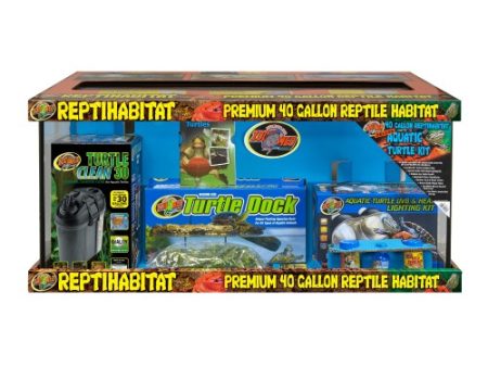 Zoo Med ReptiHabitat Aquatic Turtle Kit w Filter 1ea 40 Gallon by Zoo Med Online now