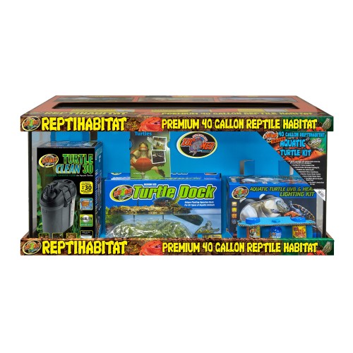 Zoo Med ReptiHabitat Aquatic Turtle Kit w Filter 1ea 40 Gallon by Zoo Med Online now