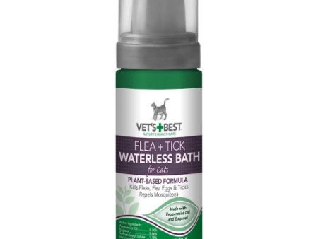 Vet s Best Flea & Tick Cat Waterless Bath Foam 1 Each 5 Oz by Vet s Best For Sale