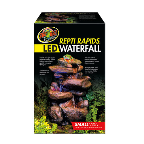 Zoo Med Repti Rapids LED Rock Waterfall Brown, 1 Each Small by Zoo Med Discount