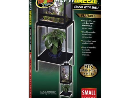 Zoo Med ReptiBreeze Stand with Shelf Black, 1 Each Small by Zoo Med Online